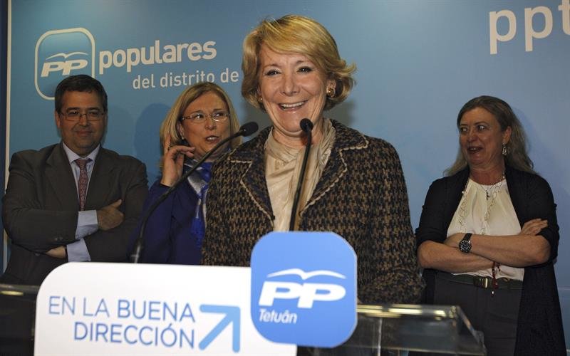  La presidenta del PP de Madrid, Esperanza Aguirre