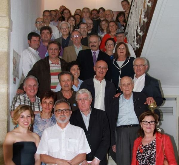 La foto de familia de la junta de accionistas, celebrada en Vigo a comienzos del verano.