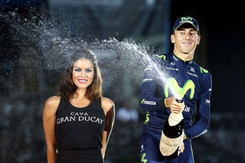Malori, ganador de la última etapa de la Vuelta, corre hoy con el Movistar.