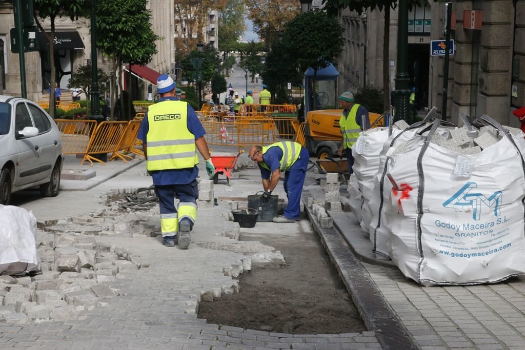 Los afiliados a la Seguridad Social en la construcción en Vigo crecieron un 2,5% el último año.