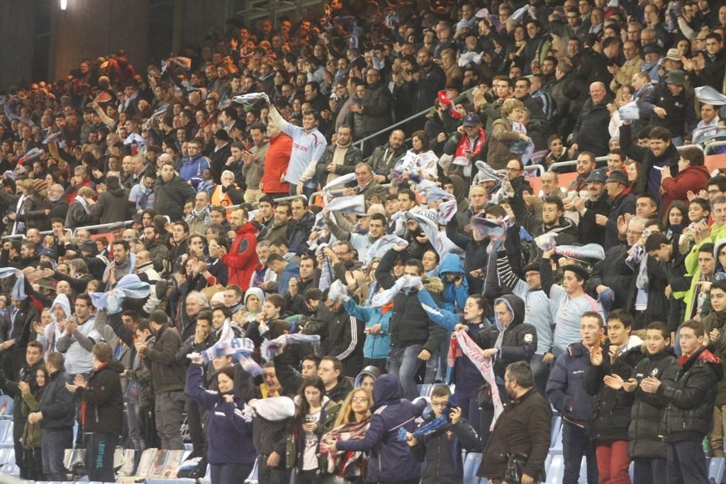 Aficionados del Celta, durante un partido reciente en Balaídos.