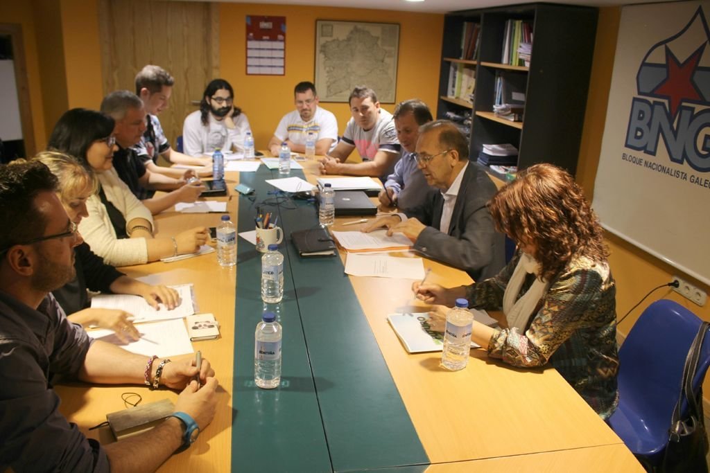 BNG, PSOE y ARDT en la reunión de este lunes.