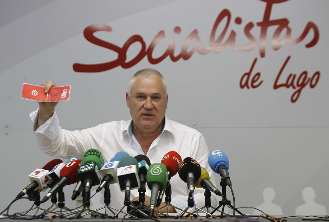 Manuel Martínez, en una rueda de prensa el pasado mes de junio en la sede lucense del PSdeG.8