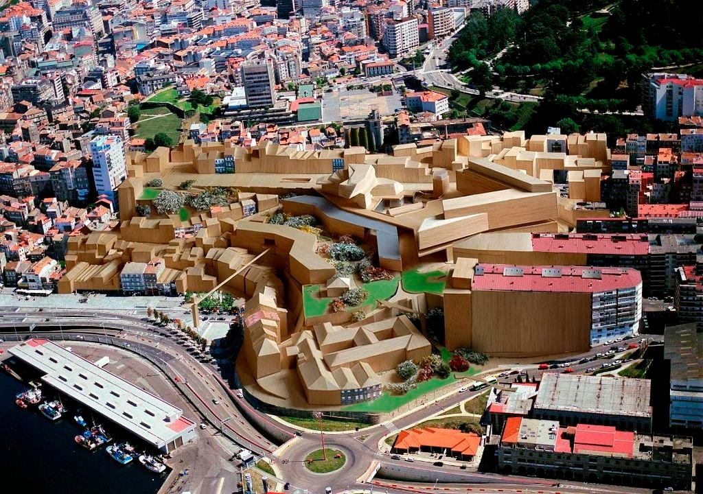 La famosa maqueta del Plan Especial Barrio do Cura, anulado por el tribunal gallego.