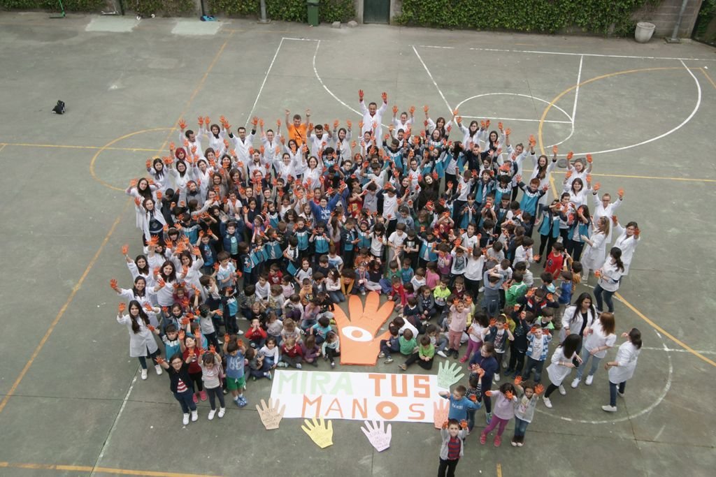 Alumnos y profesores del grupo escolar Castro San Miguel celebraron el Día Mundial de la Higiene de Manos