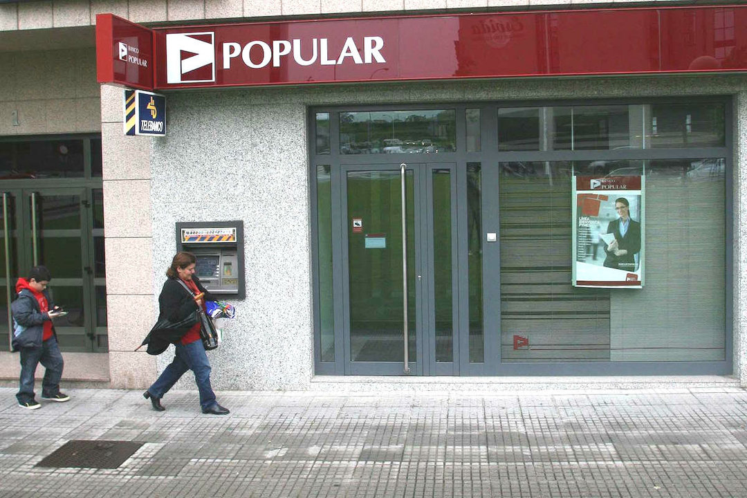 Una oficina del Banco Popular en A Coruña.