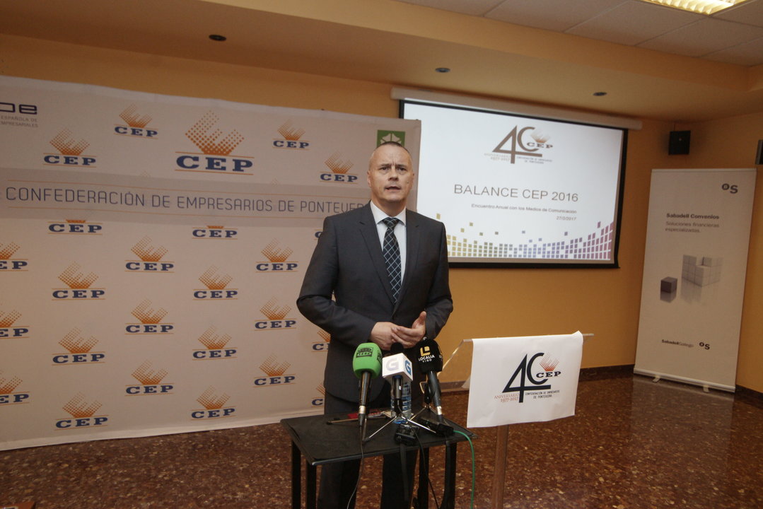 Jorge Cebreiros, presidente de la CEP, presentó ayer un balance exhaustivo de la situación de la patronal.