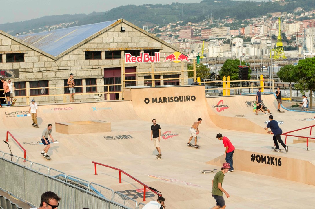 La pista de skate O Marisquiño servirá de inspiración para la de Navia para que sea de competición.