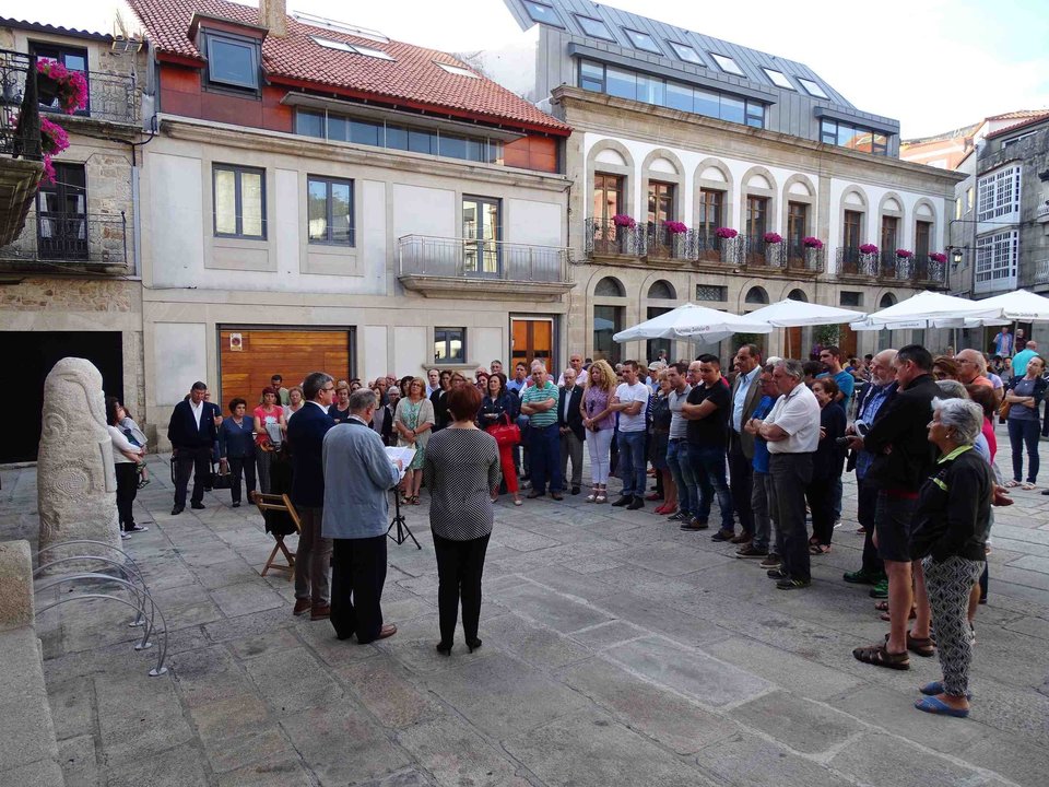 Un momento del acto celebrado en el aniversario del museo en A Guarda.
