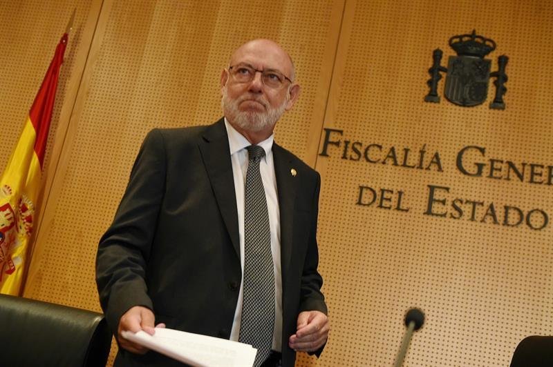 José Manuel Maza, fiscal general del Estado, en una comparecencia pública en Madrid.