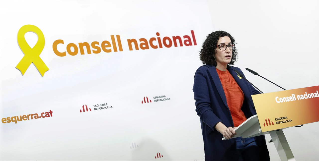 La secretaria general de ERC, Marta Rovira, en la reunión del Consell Nacional del parti