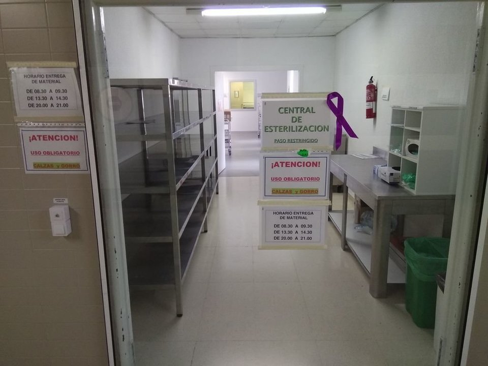 La central de esterilización del complejo hospitalario de Vigo.