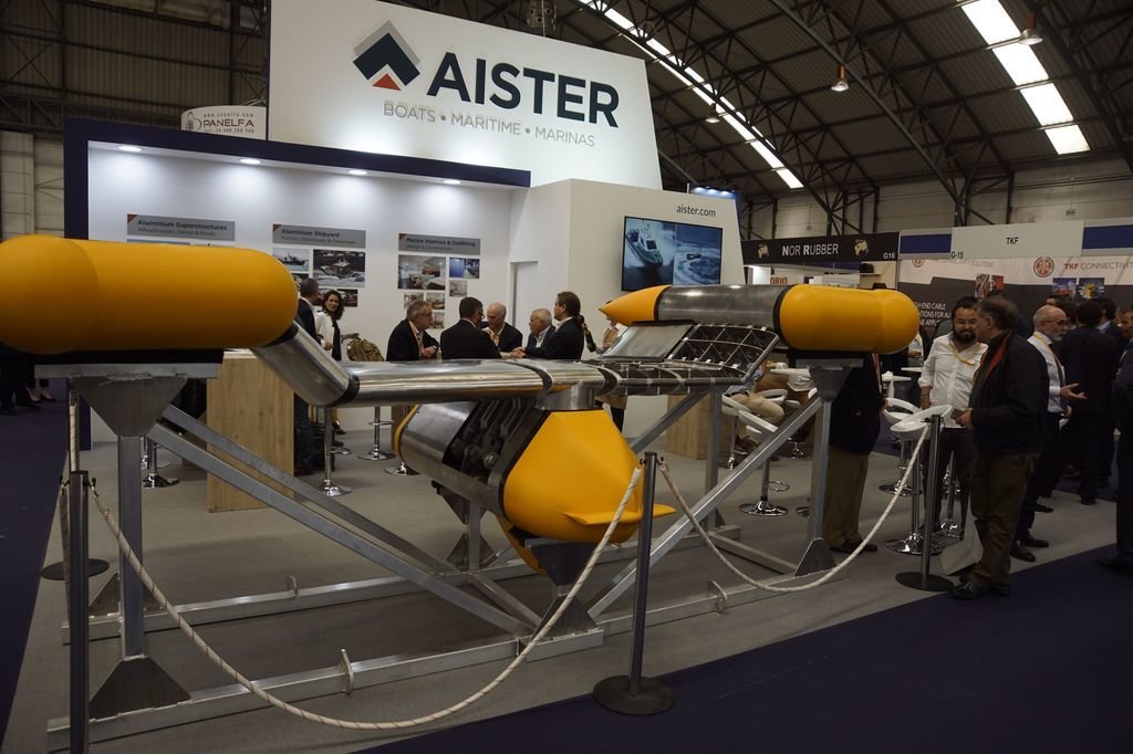 El prototipo del dron marino de Aister puede observarse estos días en Navalia.
