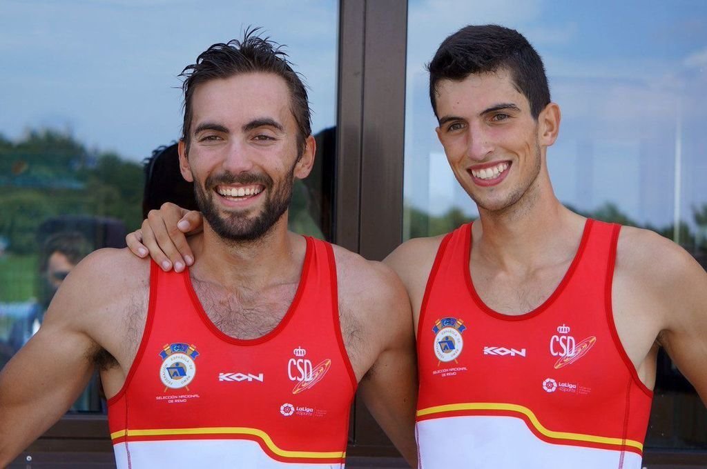 Rodrigo Conde (i), con Manel Balastegui, con el que conquistó el oro en el último Mundial sub-23.