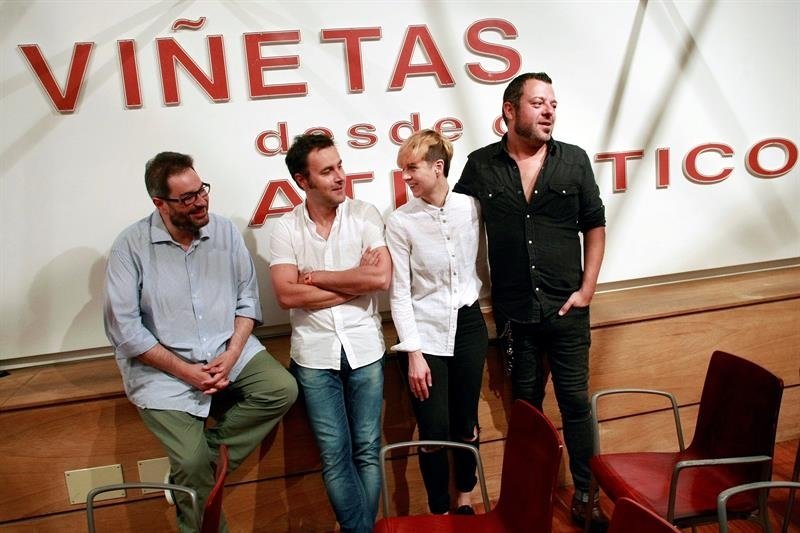 Carlos Portela, subdirector de la muestra, José Luis Munuera, Enma Ríos y David Rubín.