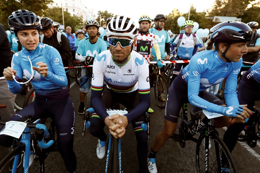El murciano Alejandro Valverde, reciente campeón del mundo.