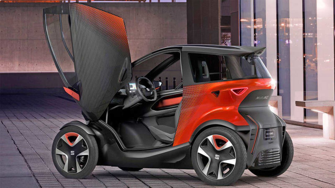 Imagen de Minimó, el prototipo de vehículo eléctrico urbano presentado por Seat. SEAT