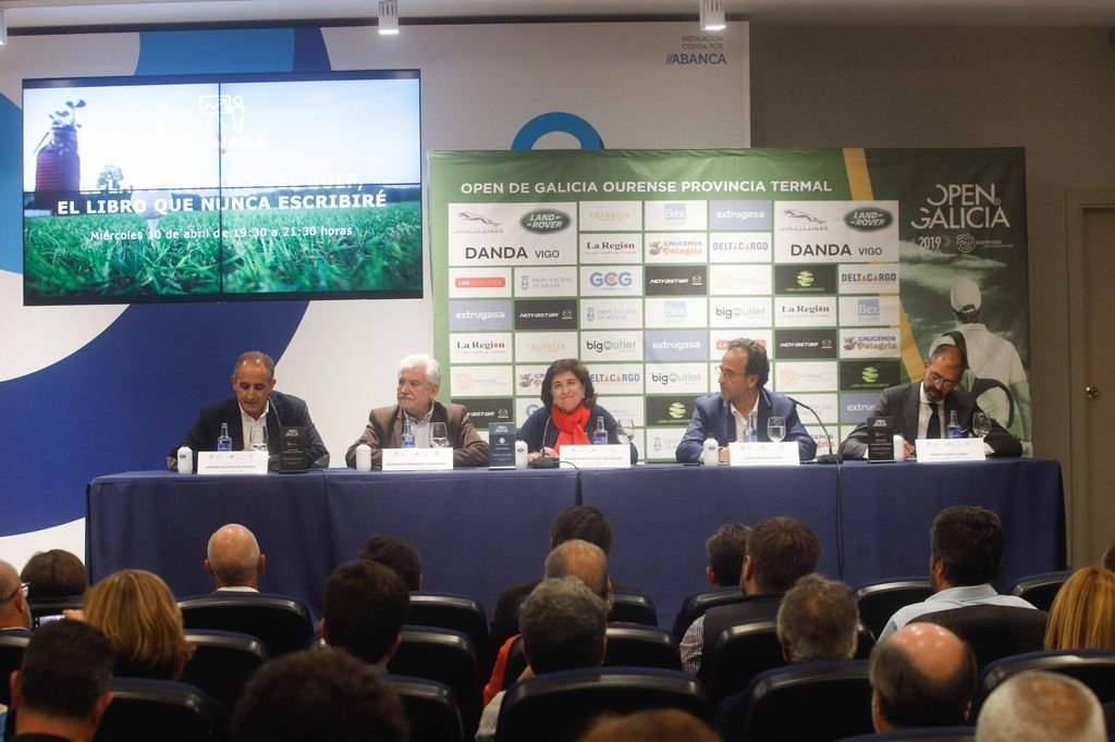 El Club Financiero acogió la presentación del Open de Galicia de golf.