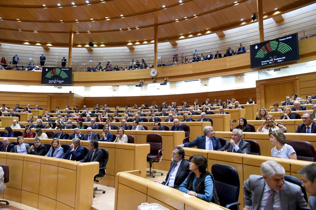 Sesión plenaria en el Senado, en octubre de 2017.