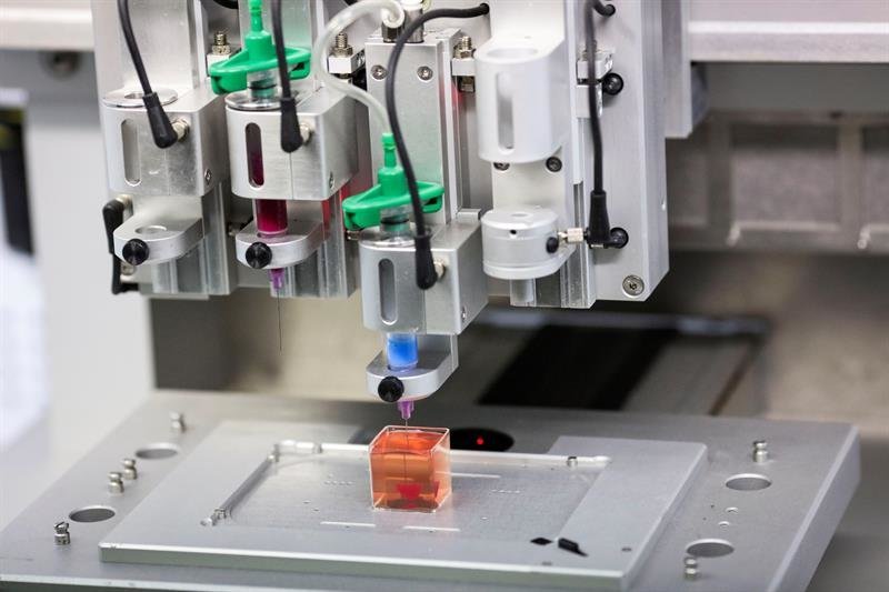 Una impresora 3D imprime un corazón con tejido humano en la Universidad de Tel Aviv en Israel