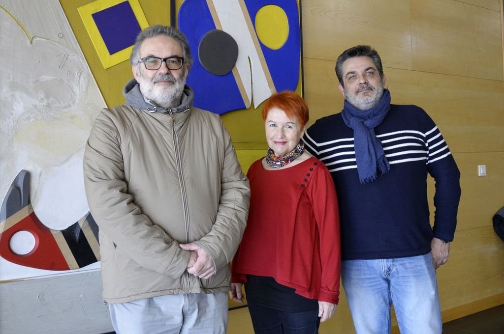 De izquierda a derecha, Pedro Membiela, Mercedes Suárez y Manuel Vidal, del comité organizador