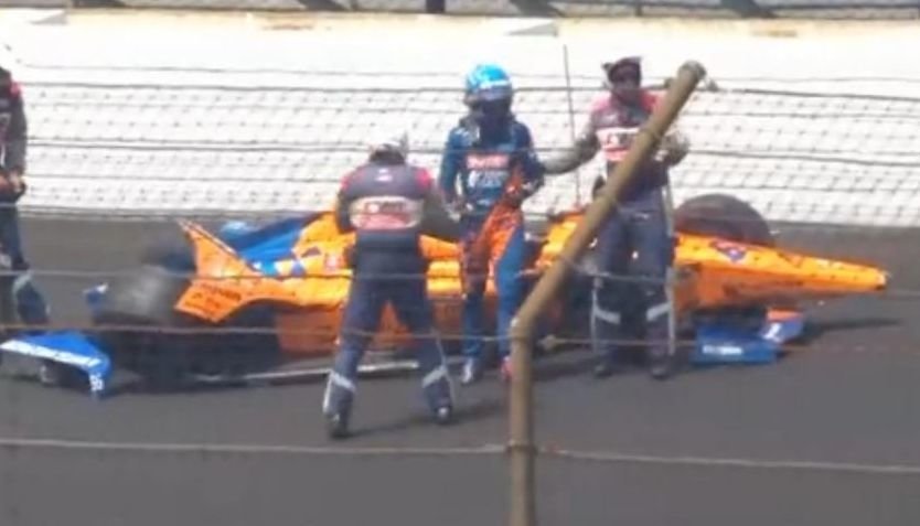 Fernando Alonso tras el accidente