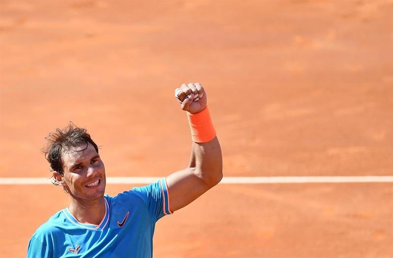 Rafa Nadal celebra su victoria ante Fernando Verdasco
