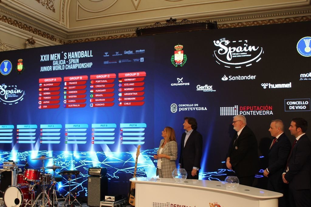 Imagen con la composición de los grupos tras el sorteo realizado ayer en Pontevedra.
