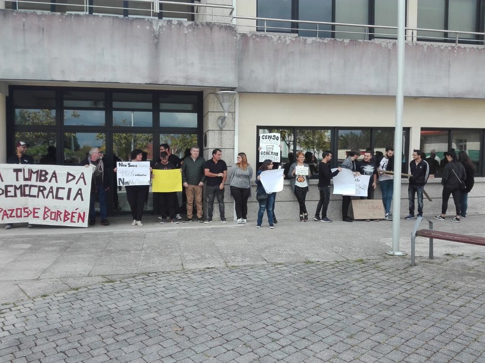 Las protestas en  Pazos de Borbén