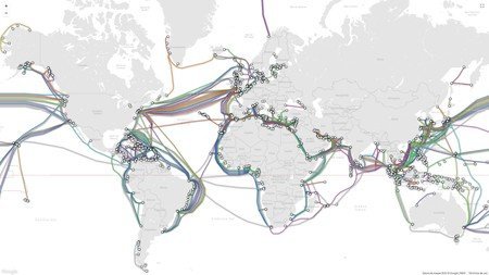 Los cables submarinos que le dan forma a Internet