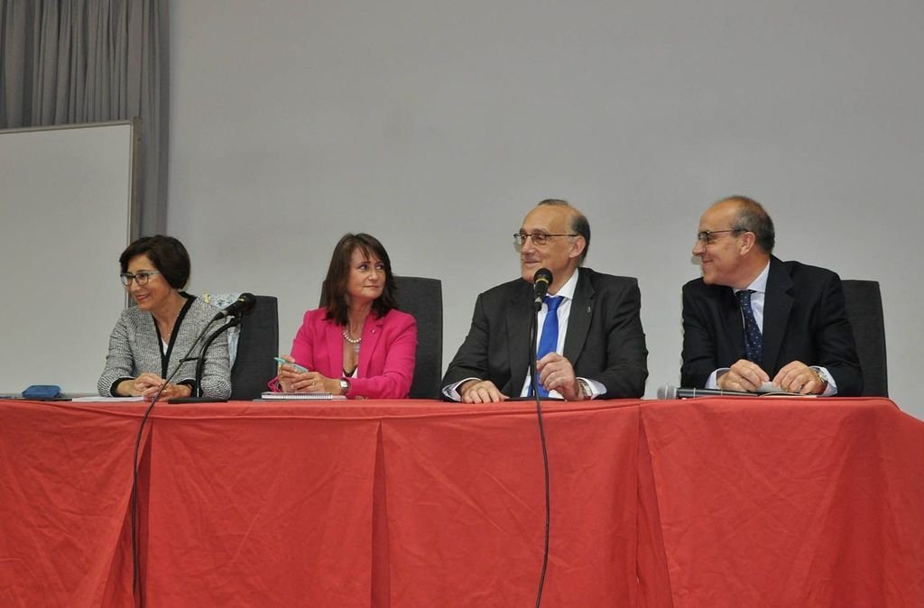 Mª Jesús Chasco, Ana Mejías, Manuel Reigosa e Juan Pardo, ayer en la inauguración.