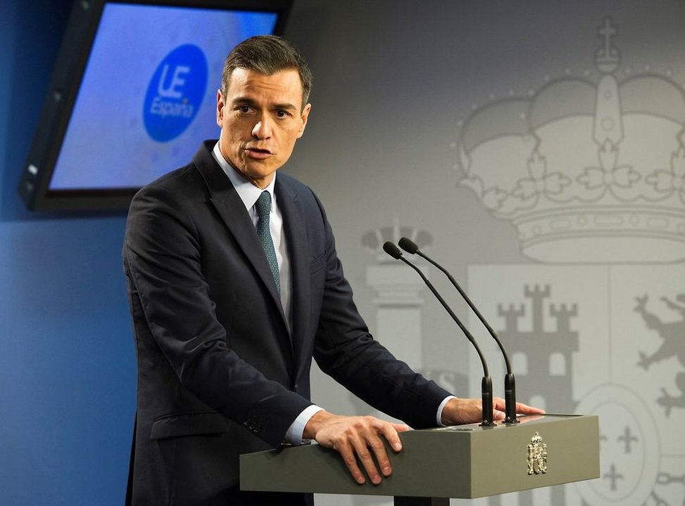 El presidente del Gobierno, Pedro Sánchez, durante una rueda de prensa en Bruselas.