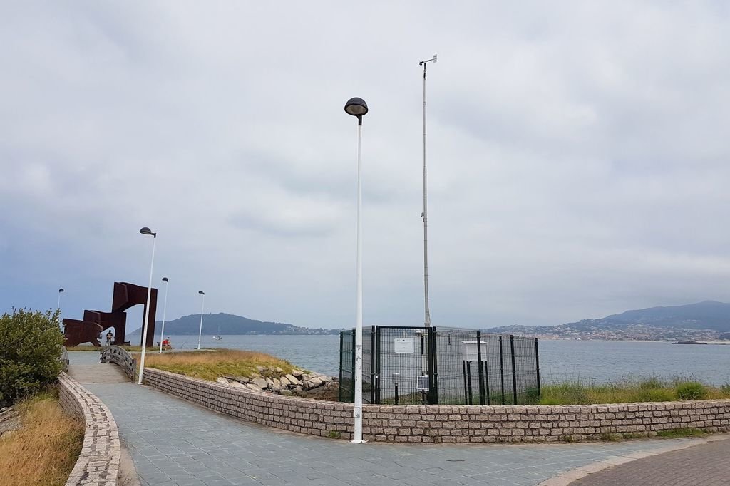 La nueva estación meteorológica de Baiona se encuentra en Santa Marta.