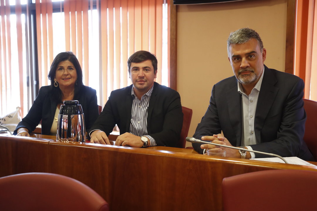 Patricia López Román, Jesús Marco González y Alfonso Marnotes, los nuevos ediles del PP.