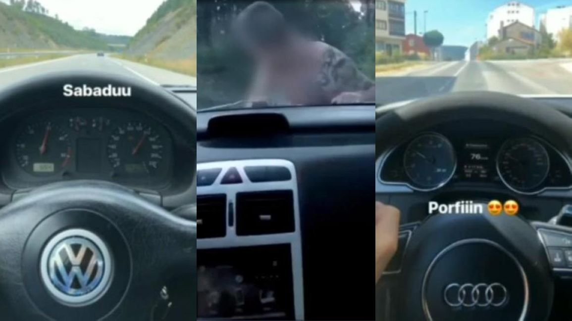 Capturas de los vídeos grabados mientras conducía