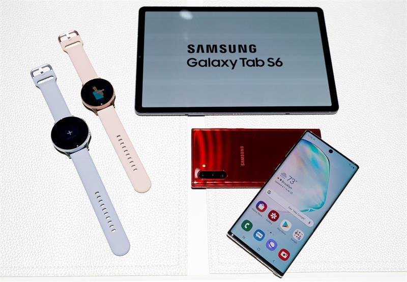 El nuevo Samsung WatchActive2, el Samsung Note 10 plus y el Galaxy Tab S6