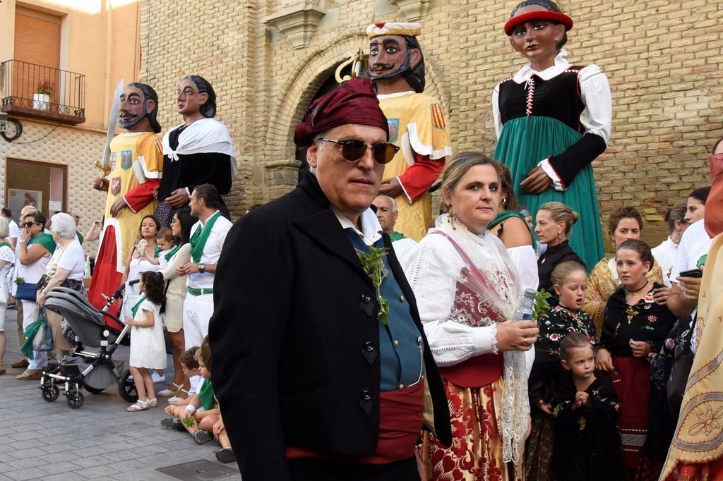 Javier Tebas participó ayer en el día grande de las fiestas de San Lorenzo, en Huesca.
