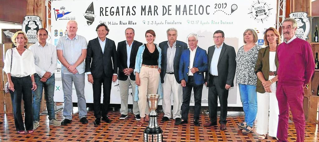 La presentación en el Real Club Náutico, el pasado mes de julio, de la edición 56 de esta regata, con presencia de representantes del Concello y la Xunta