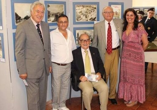 Almeida (presidente de la Liga), Abril, Troncoso, Coronel Anselmo y directora  Museo de Monçao.