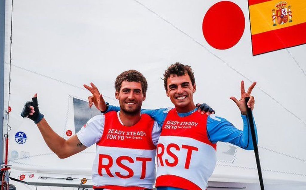 Rodríguez y Xammar estaban contentos pese a la suspensión de la Medal Race que les privó de optar a la plata.