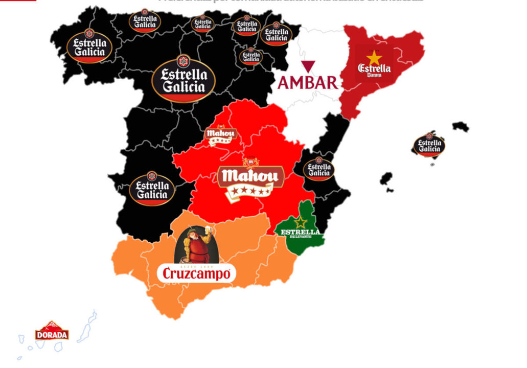 Mapa cervezas españa estrella galicia. Datacentric