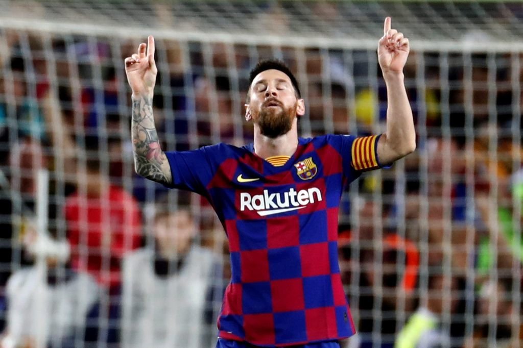 Messi, celebrando el gol que marcó al Sevilla el pasado domingo.