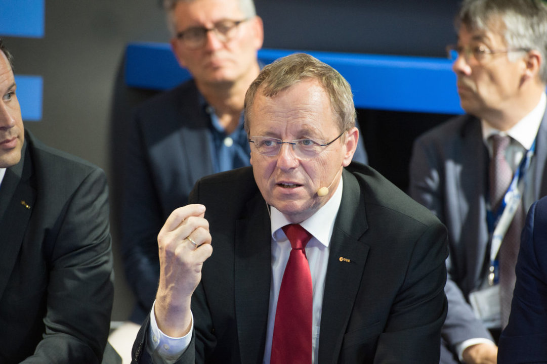 El director general de la Agencia Espacial Europea, Jan Wörner, en una comparecencia.
