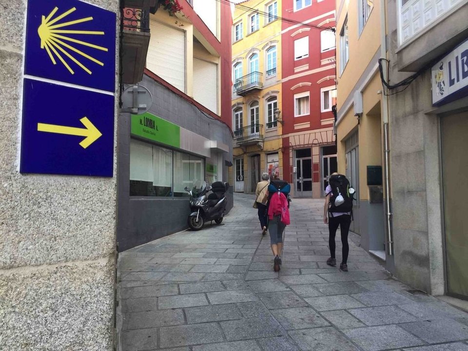 La localidad de A Guarda ha registrado un gran aumento de la presencia de peregrinos en sus calles.