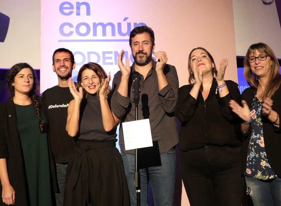 Los candidatos de Galicia en Común-Podemos.