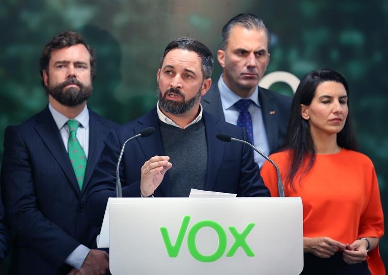 Rueda de prensa del presidente de Vox, Santiago Abascal