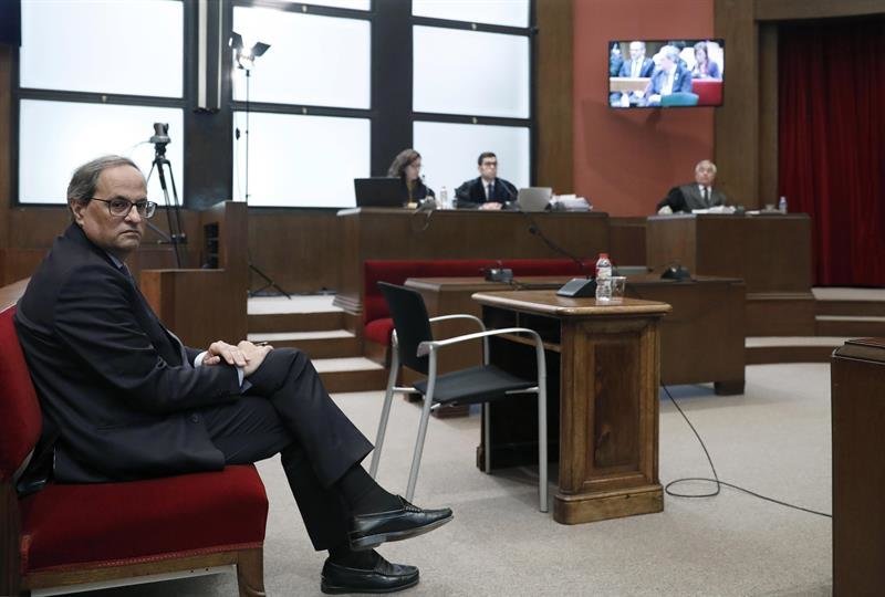 El presidente de la Generalitat, Quim Torra, en el Tribunal Superior de Justicia de Cataluña
