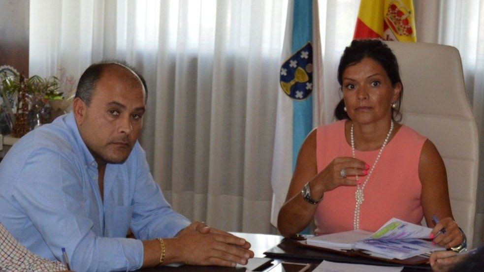 La alcaldesa, Nidia Arévalo con el teniente de alcalde Alberto Méndez.