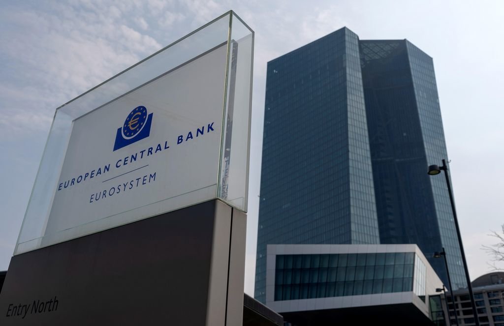 Fachada principal del Banco Central Europeo, en Fráncfort.