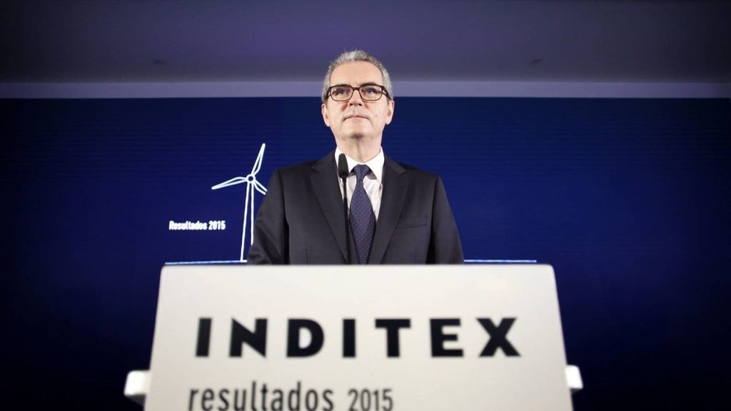 Pablo Isla, presidente de Inditex, en una presentación de resultados.